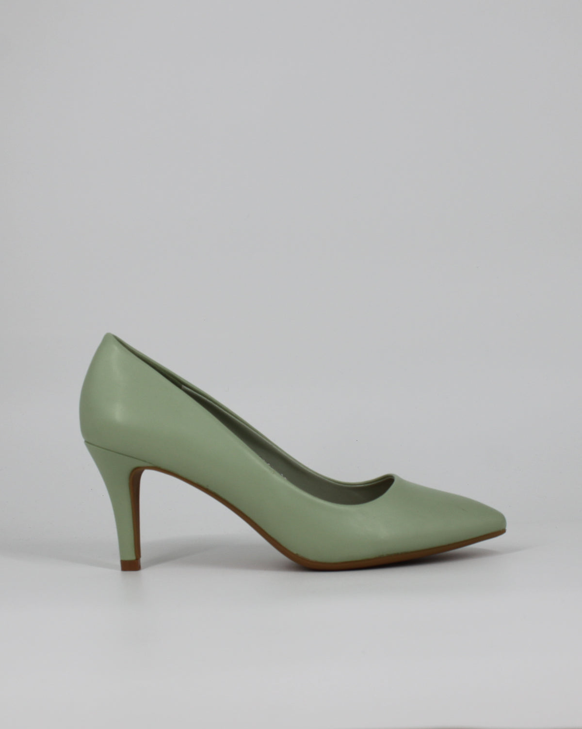 Scarpe Décolleté a Punta con Tacco Medio a Stiletto -  Verde