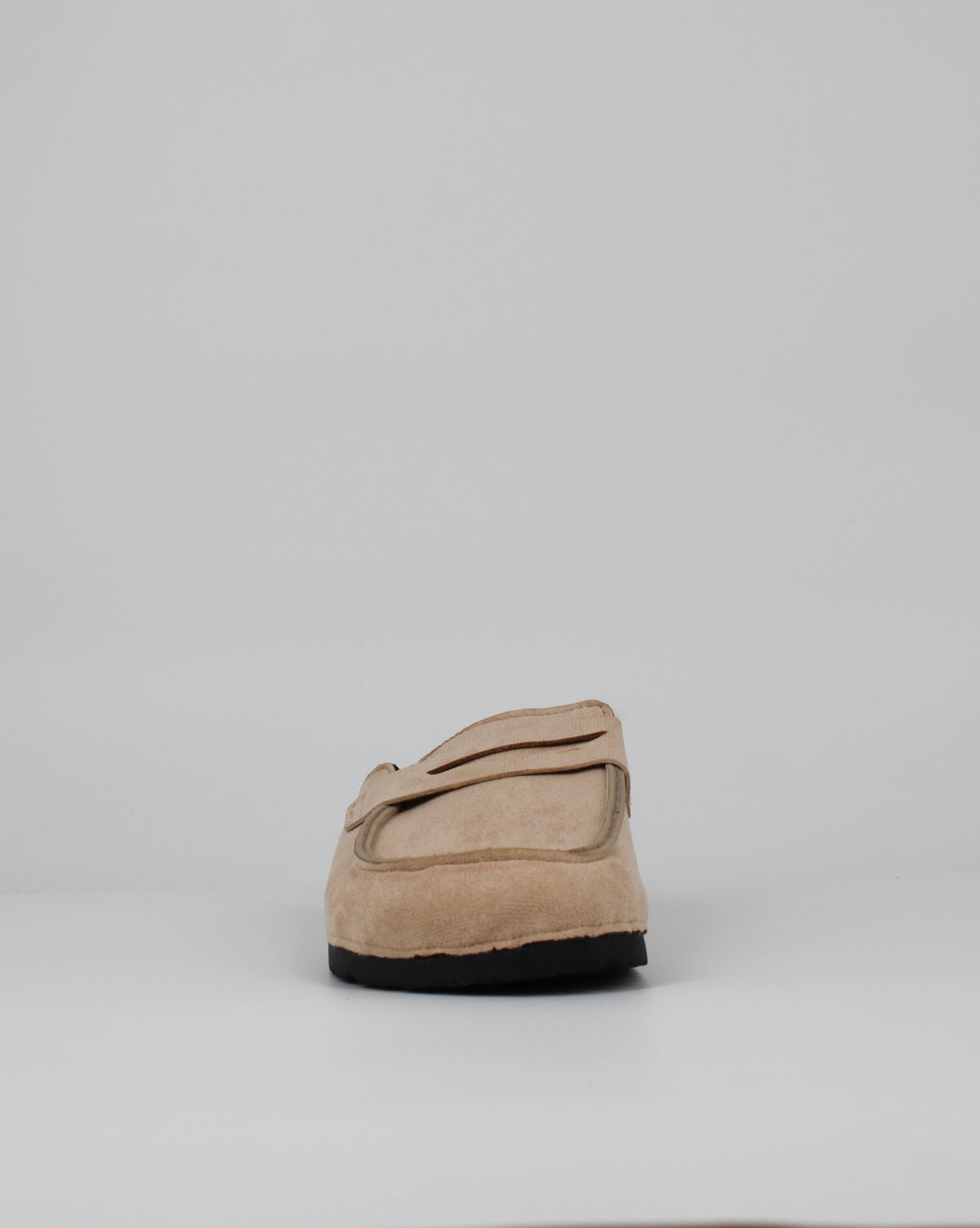 Sabot Modello Mocassino Scamosciato con Interno in Pelliccia ed Effetto Sughero -  Beige