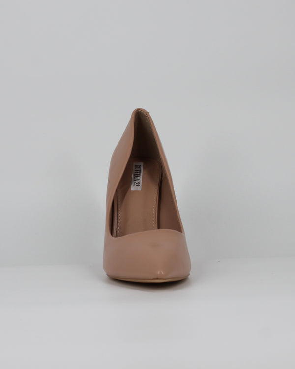Décolleté a Punta in Pelle Nude - Beige