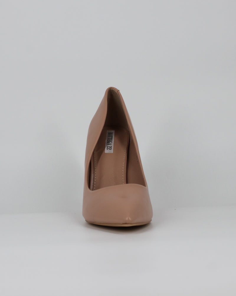 Décolleté a Punta in ecopelle Nude - Beige