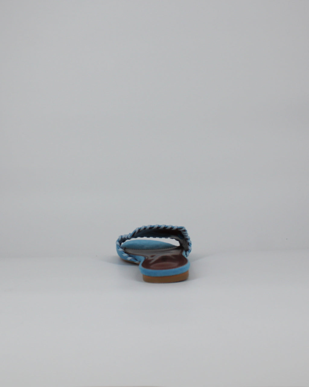 Sandalo flat in camoscio -Blue