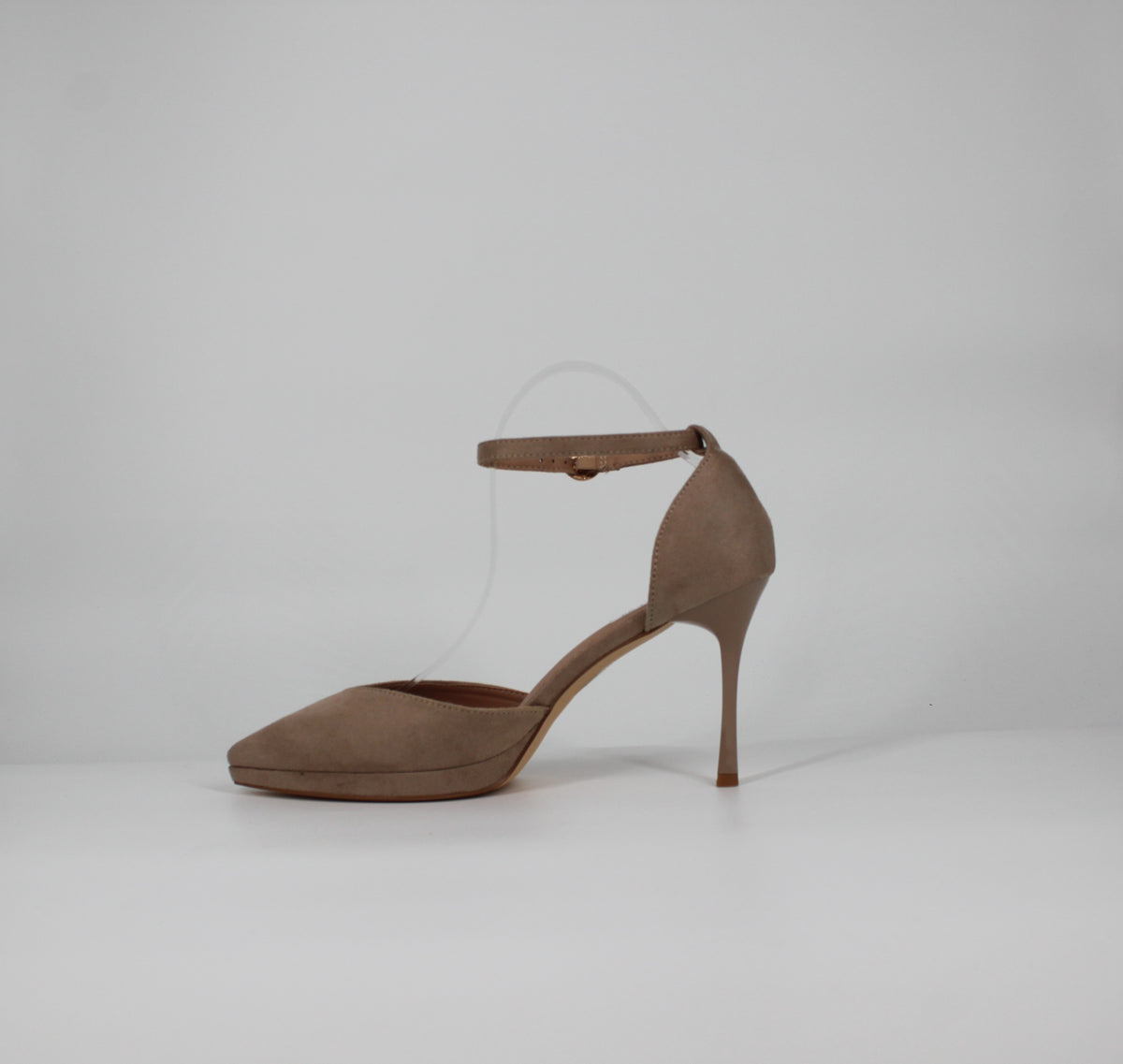 Scarpe con Tacco Scamosciate - Beige