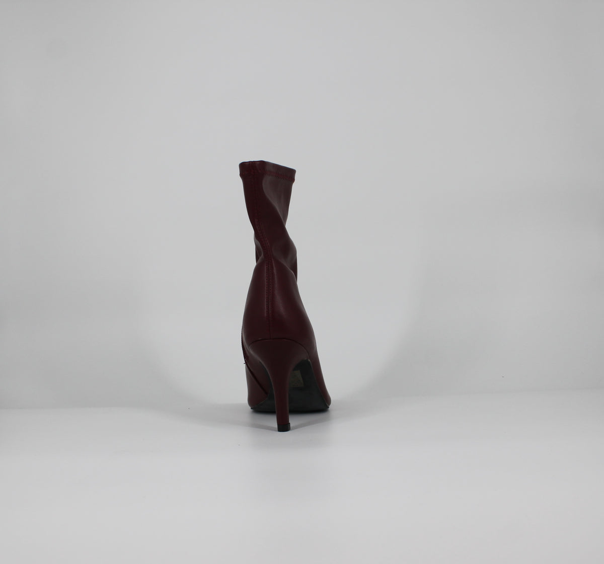 Stivaletto Open-Toe ecopelle- Bordeaux