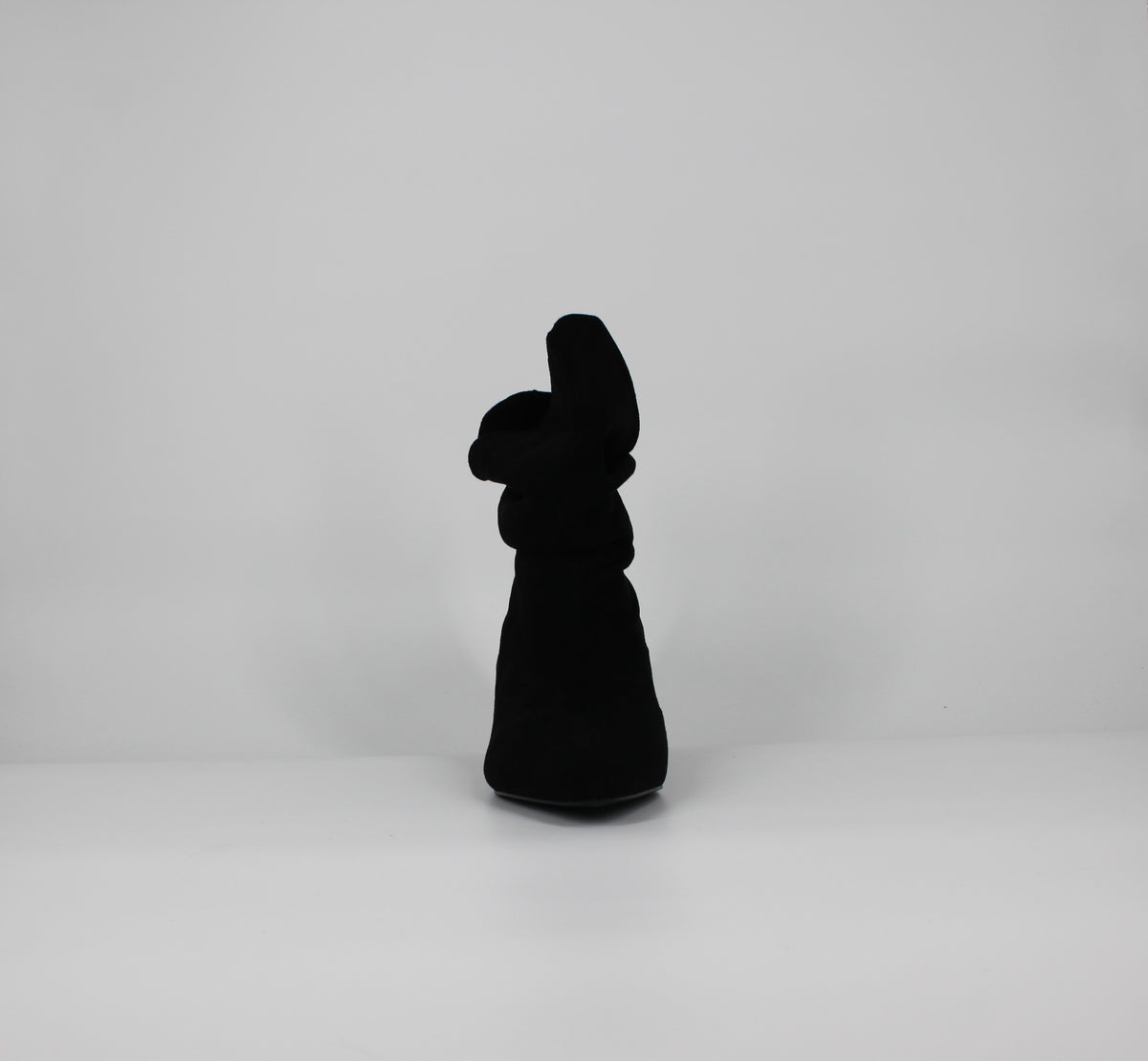 Tronchetto Donna Scamosciato con Punta e Tacco Basso -  Nero