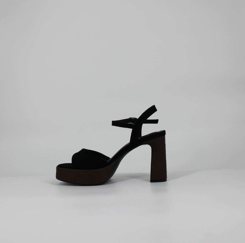 Joia Sandali Donna con Tacco Alto Largo e Plateau – Nero