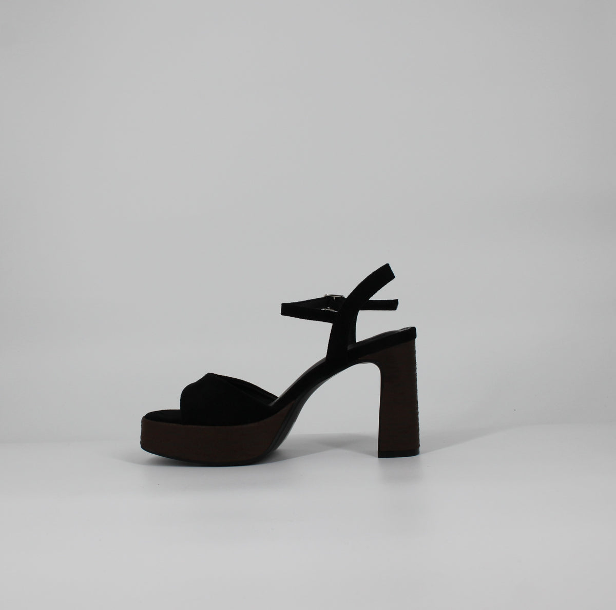 Joia Sandali Donna con Tacco Alto Largo e Plateau – Nero