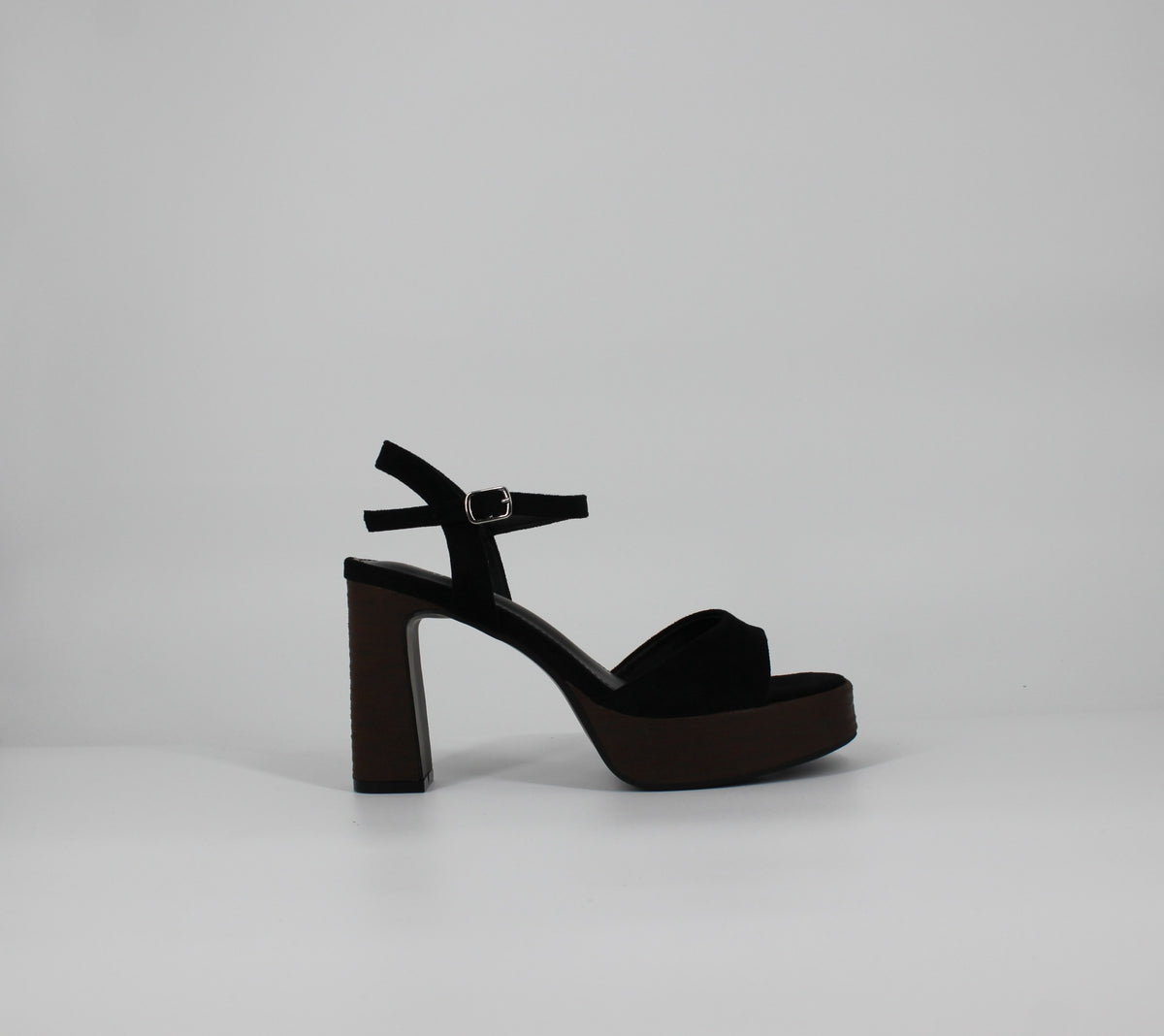 Joia Sandali Donna con Tacco Alto Largo e Plateau – Nero