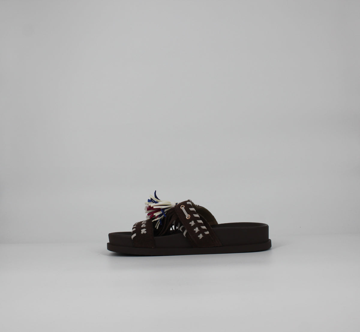 Ciabatte Platform in camoscio -  Marrone