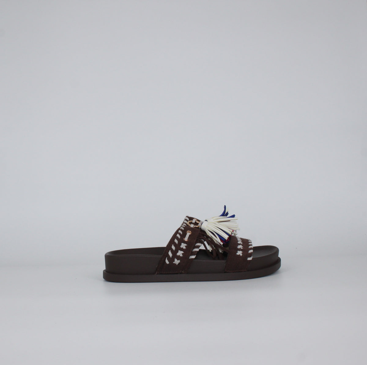 Ciabatte Platform in camoscio -  Marrone