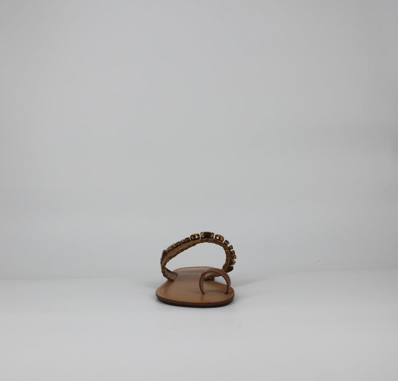 Sandali Infradito Donna Bassi - Cuoio