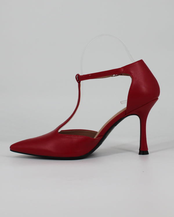 Décolleté  con Cinturino - Rosso Fuoco