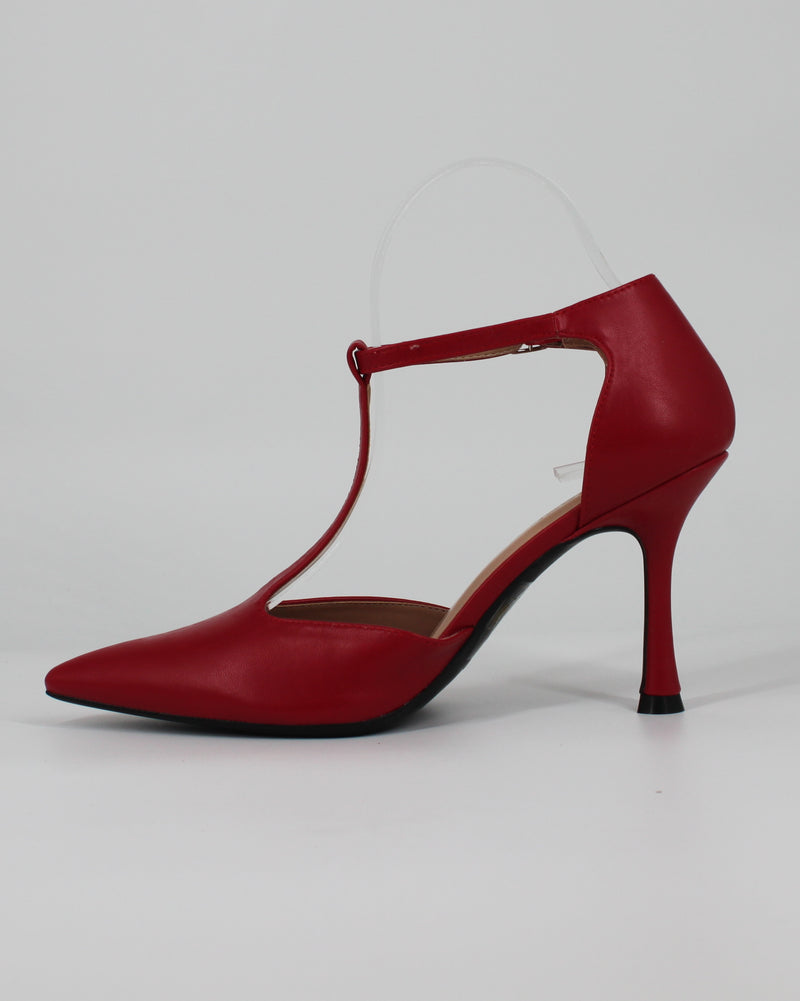 Décolleté  con Cinturino - Rosso Fuoco