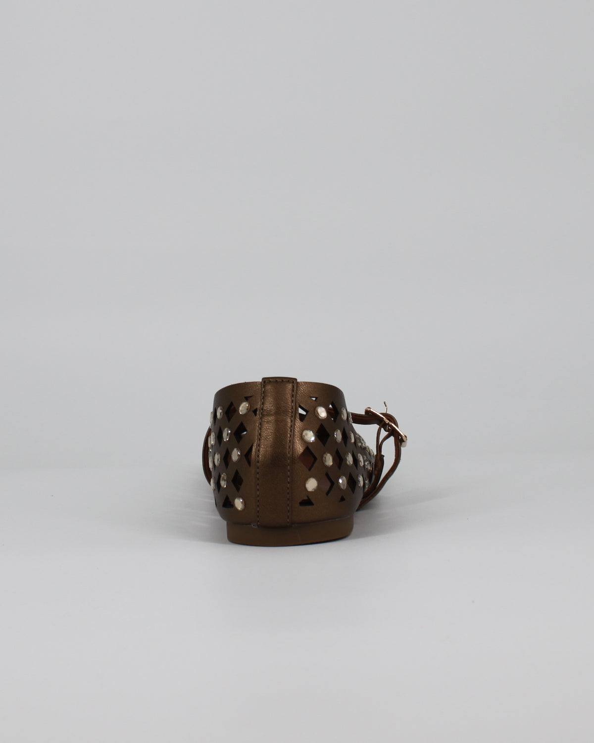 Ballerine Mary Jane Traforate – Bronzo Metallizzato