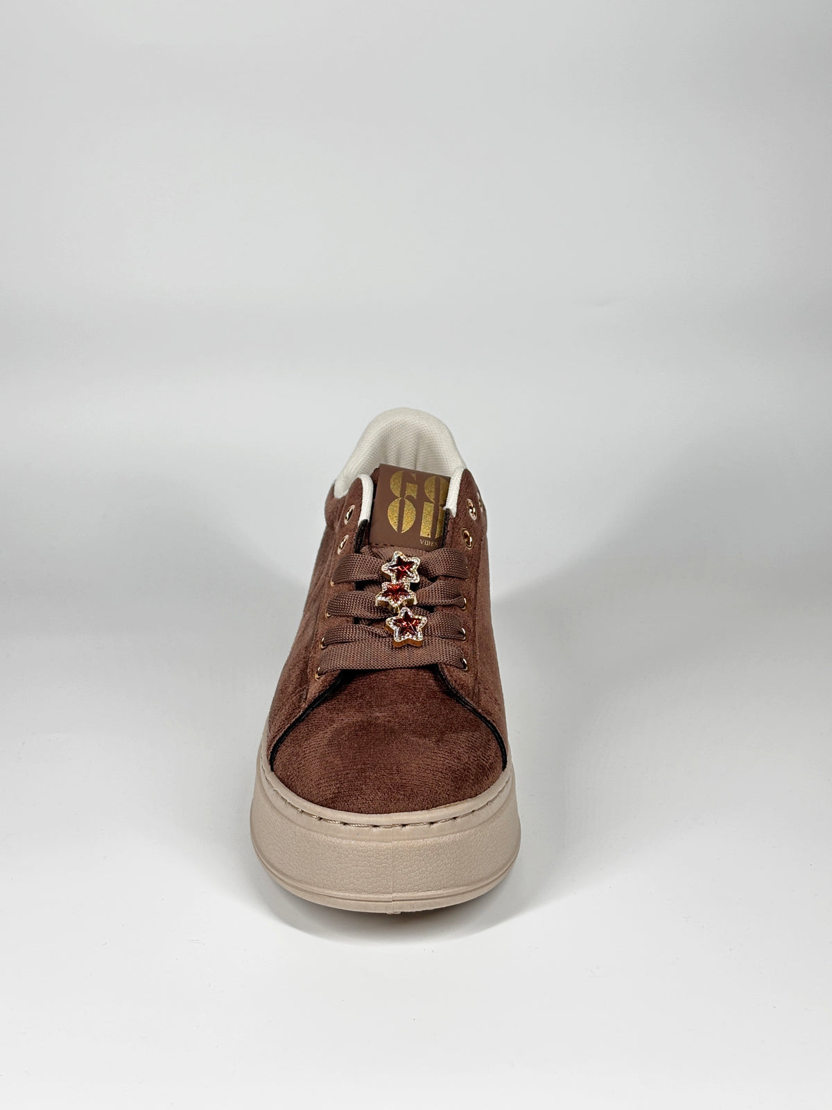 Sneakers Platform con charm -  Marrone