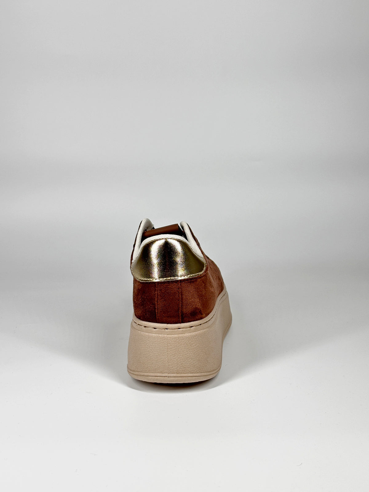 Sneakers Platform con charm -  Marrone