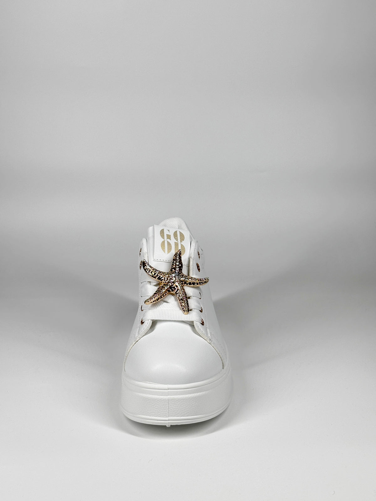 Sneaker Platform  con Stella Marina - Bianco