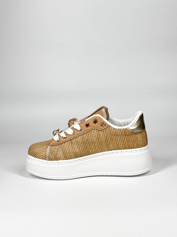 Sneaker Platform in Rafia - Natural