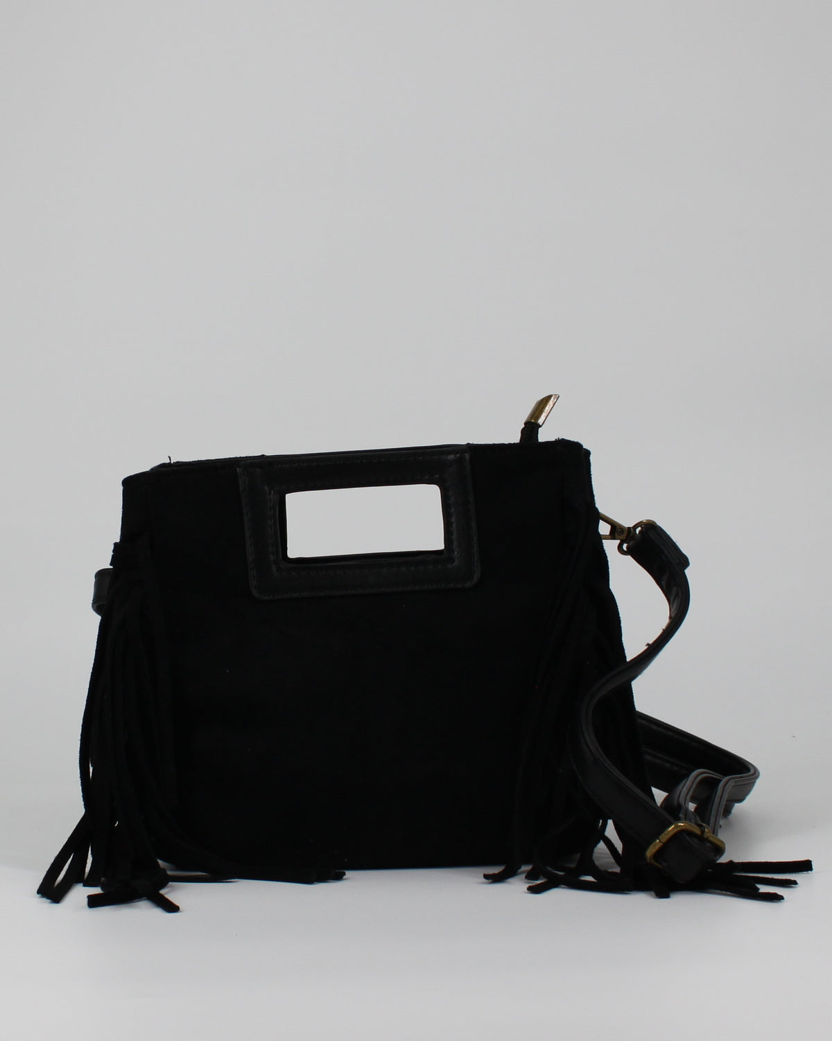 Borsa a mano e a tracolla con frange Boho-Chic