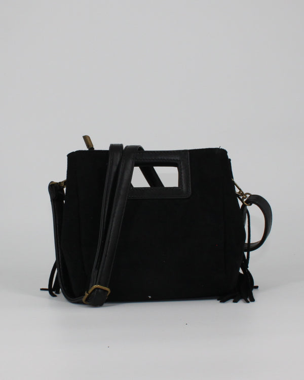 Borsa a mano e a tracolla con frange Boho-Chic