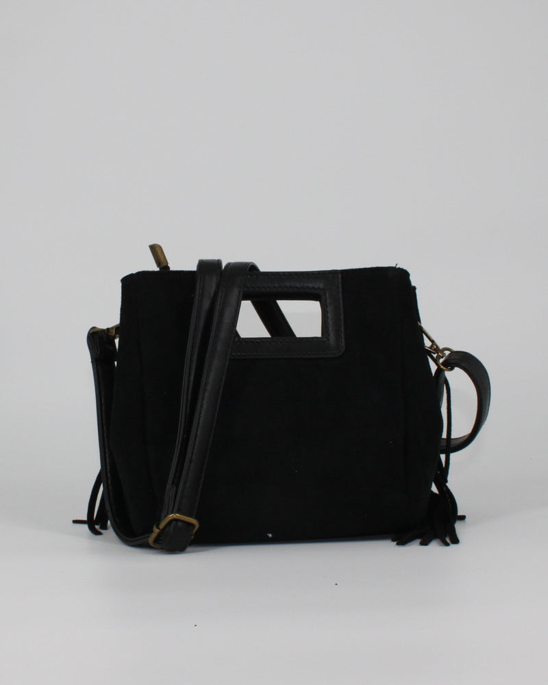 Borsa a mano e a tracolla con frange Boho-Chic