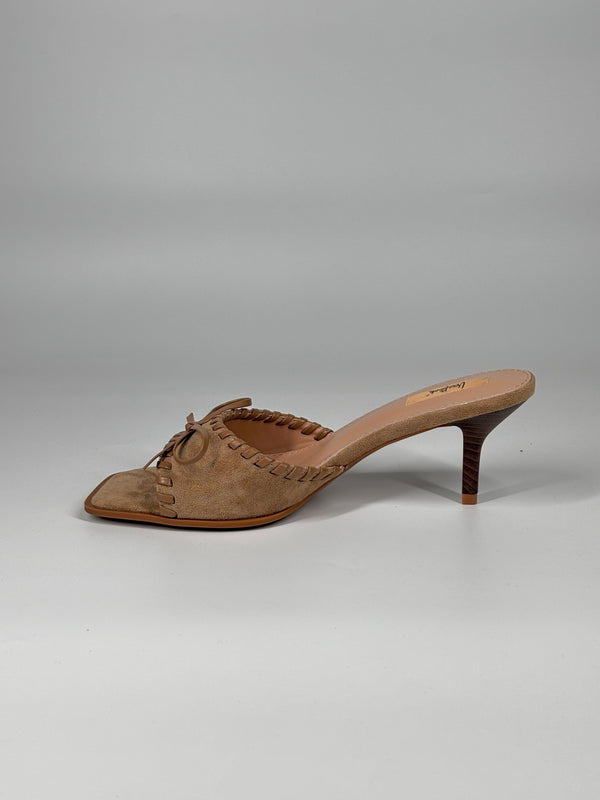 Mules in Suede - Beige