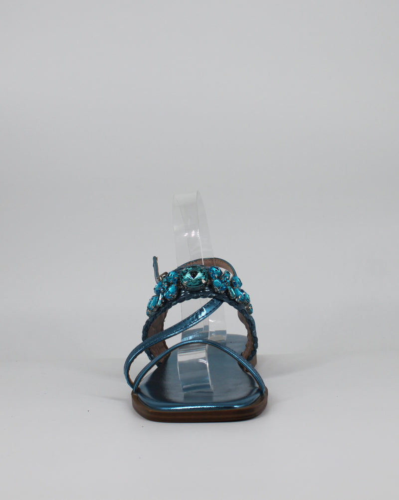Sandalo Basso Gioiello - Blu Metallizzato