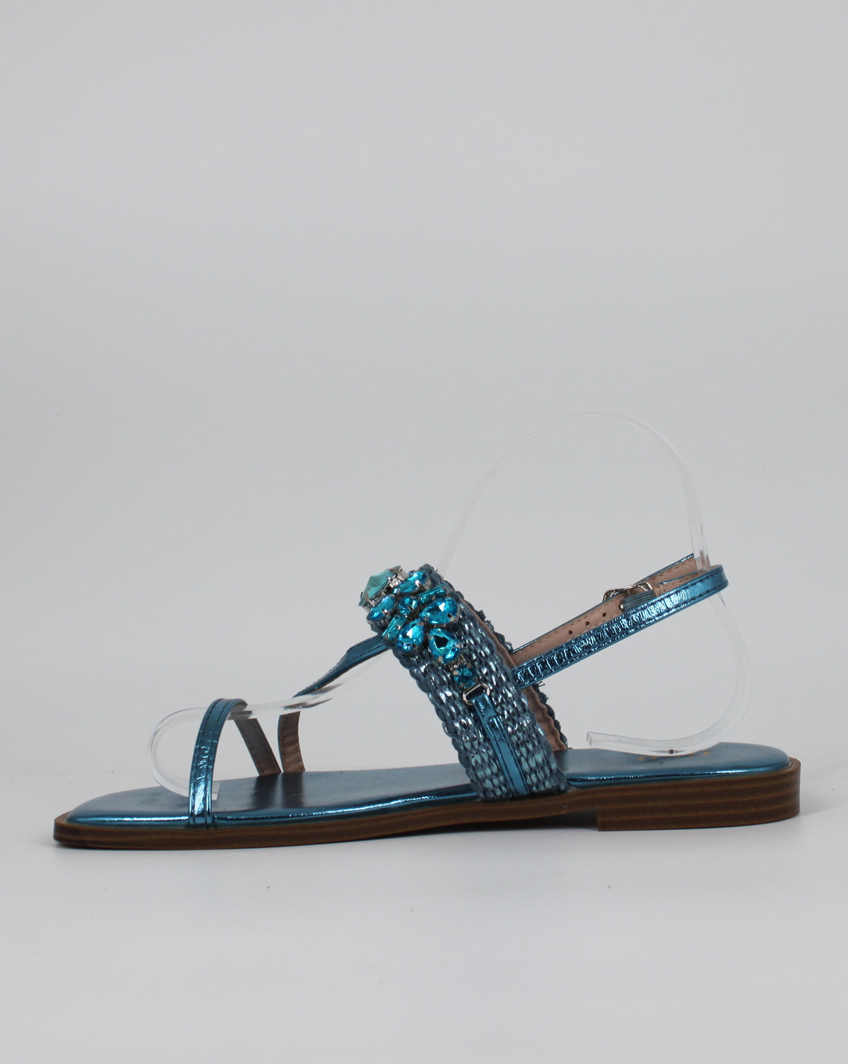 Sandalo Basso Gioiello - Blu Metallizzato