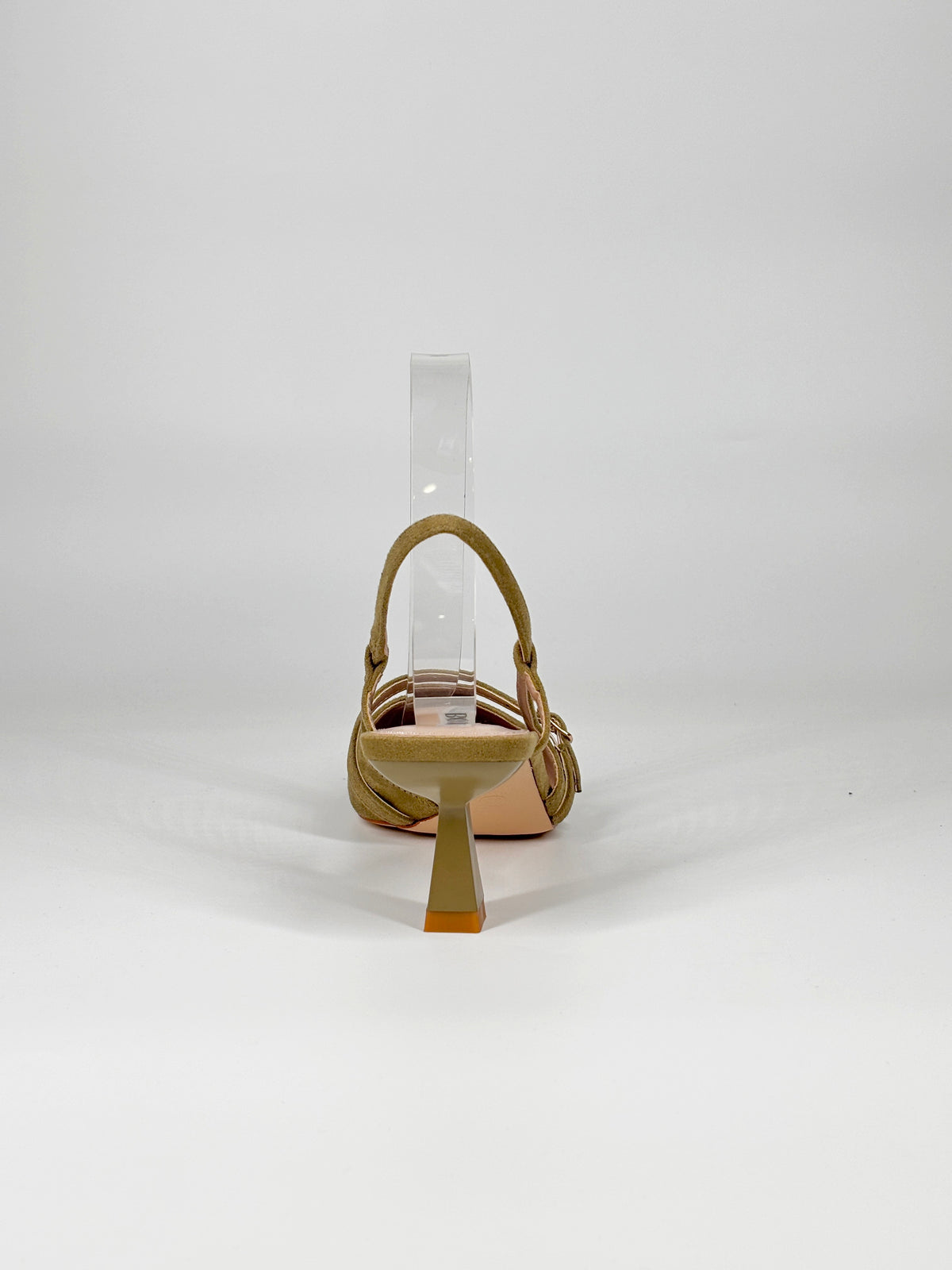 Scarpa Slingback  con Cinturino e Tacco Geometrico - Verde