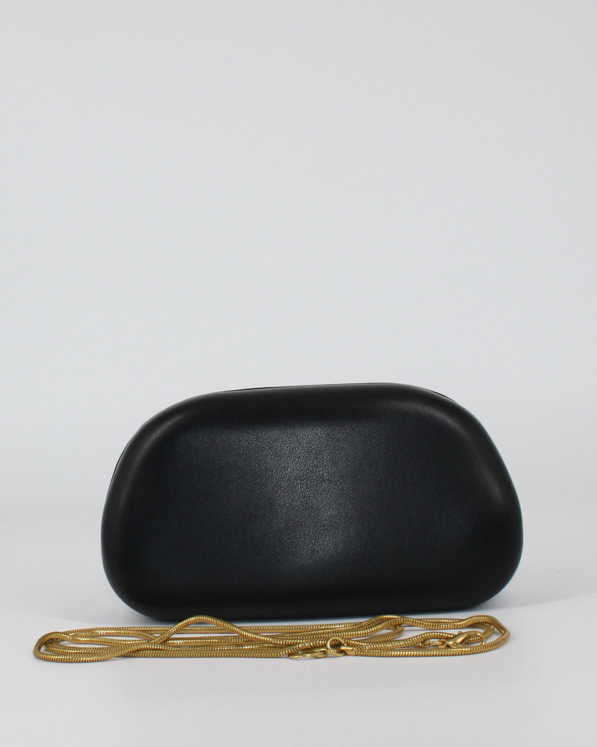 Pochette con Dettaglio Metallo Oro - Nera