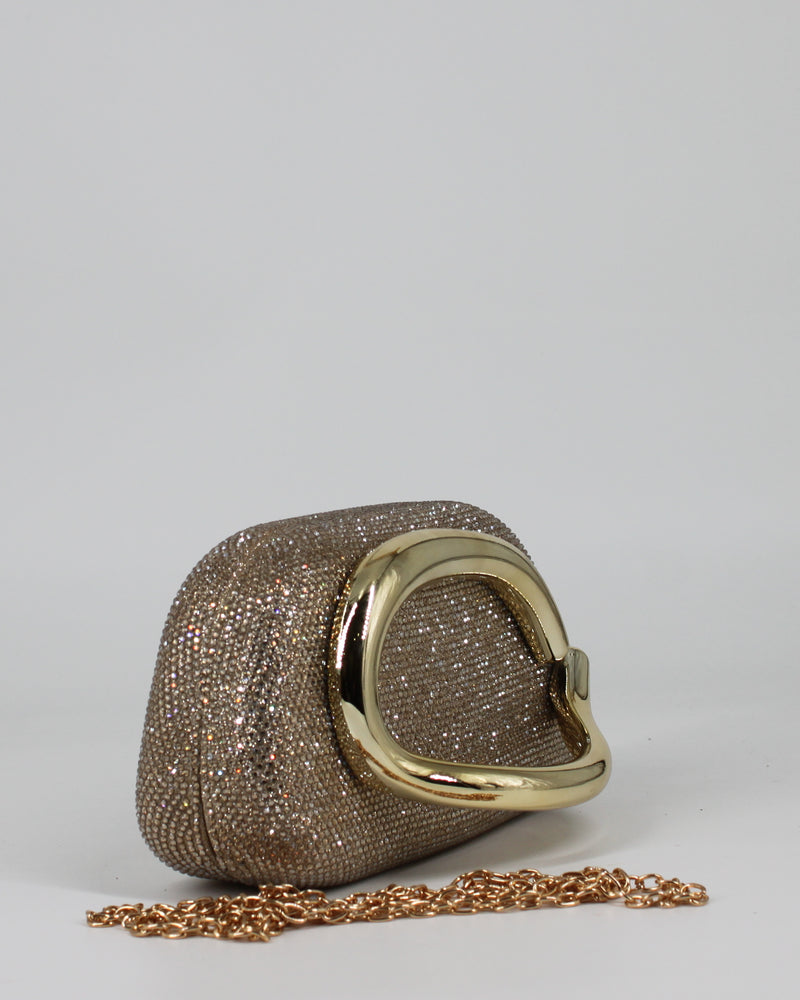 Pochette  con Strass e Dettaglio -Oro
