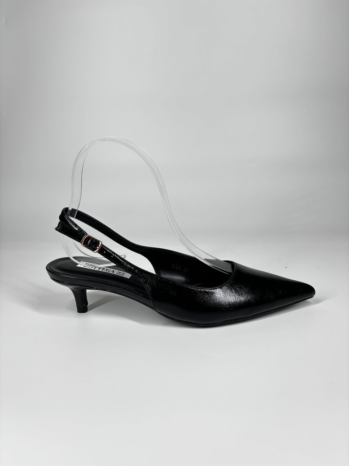 Slingback a Punta - Nero