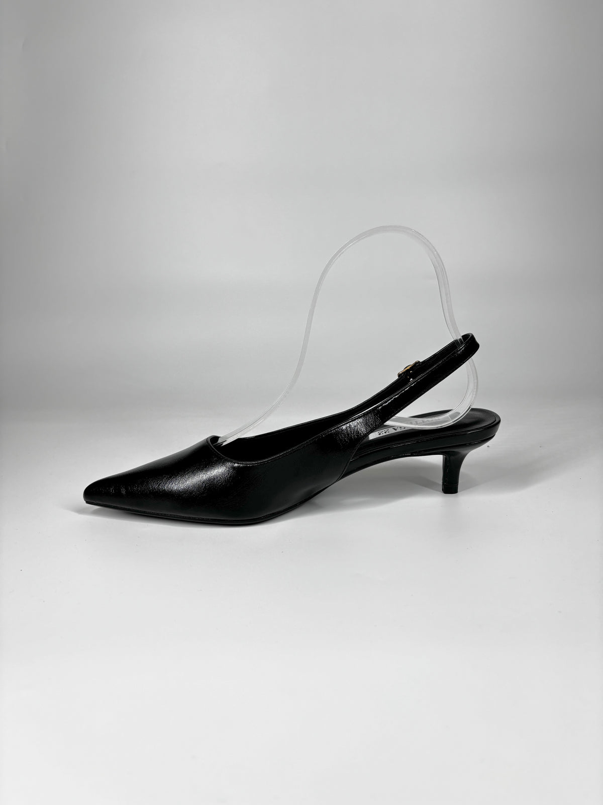 Slingback a Punta - Nero