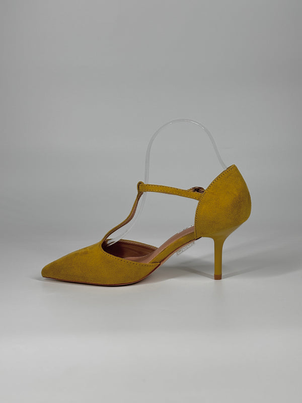 Décolleté T-Strap Suede – Giallo