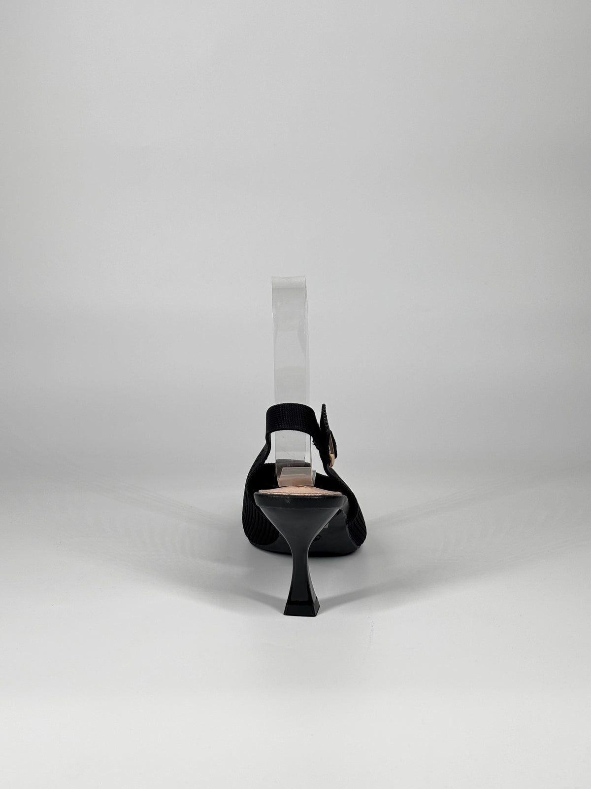 Slingback Tessuto Plissettato - Nero