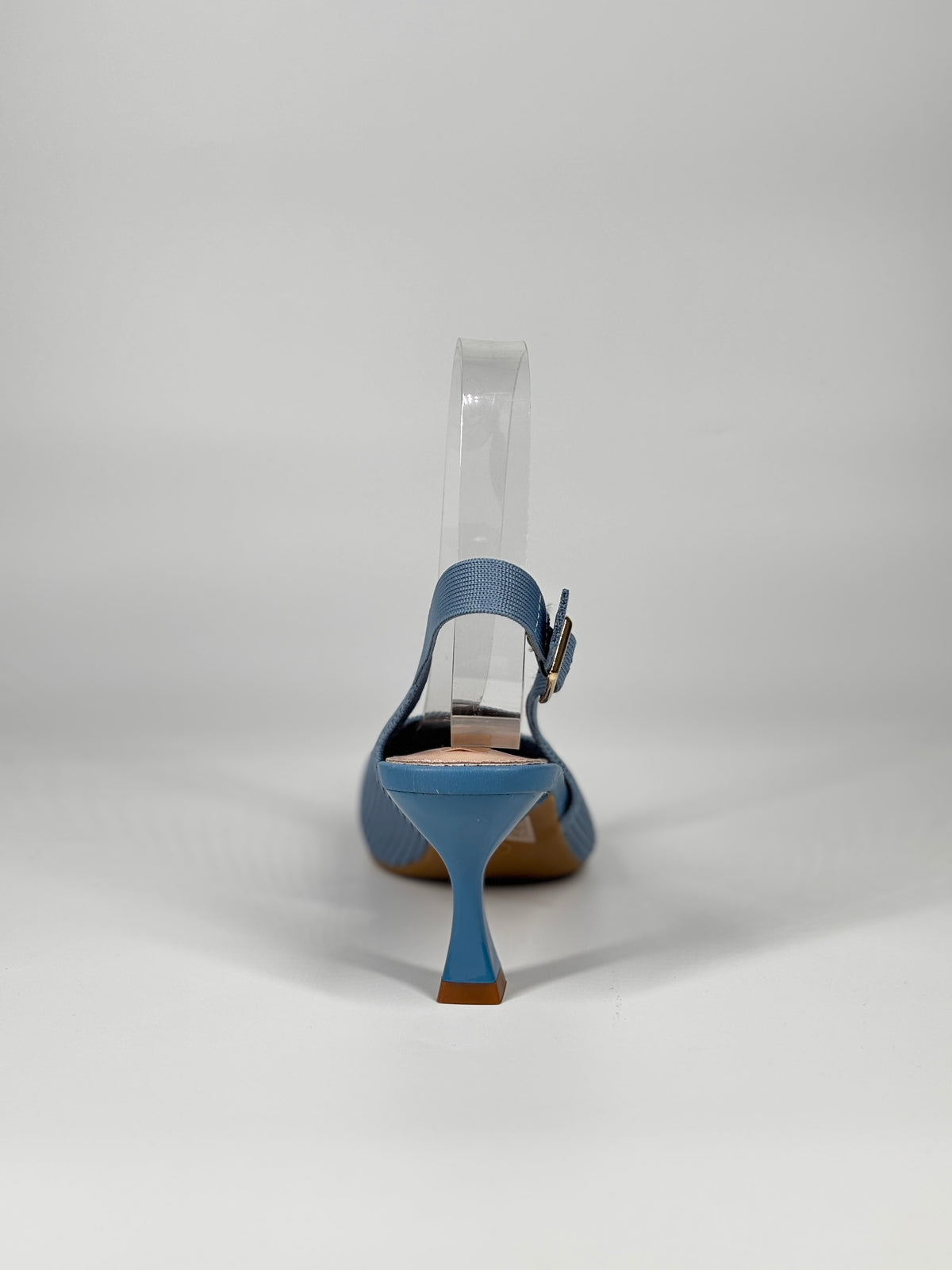 Slingback Tessuto Plissettato - Azzurro Polvere