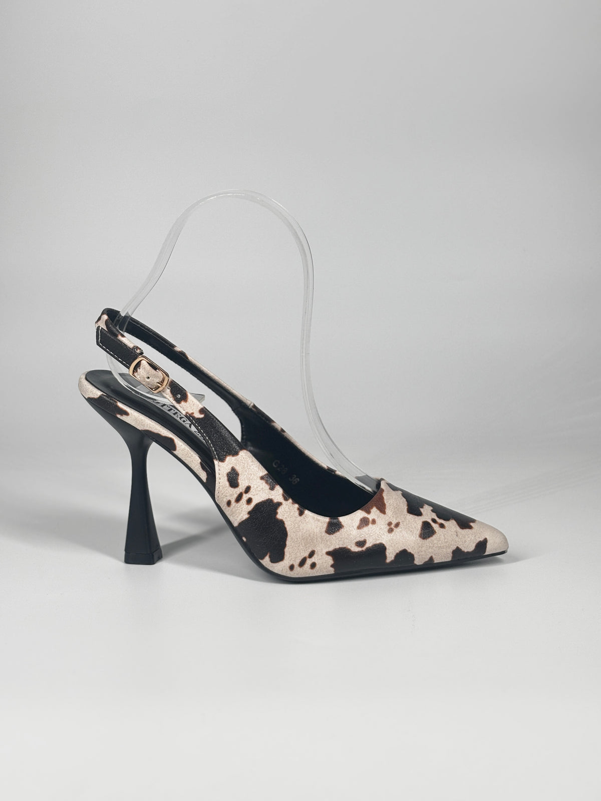 Décolleté Slingback a Punta con Stampa animalier