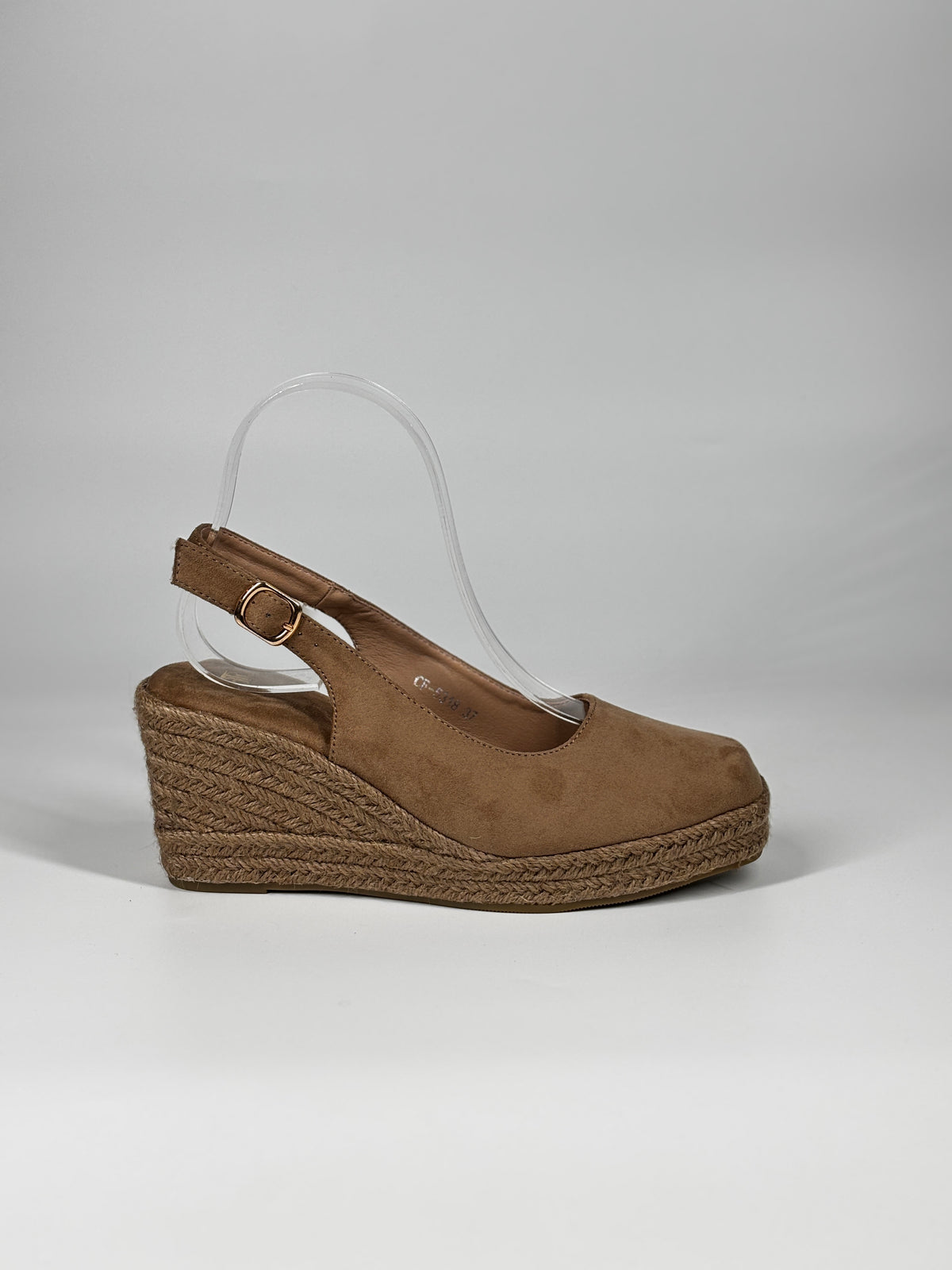 Espadrillas con Zeppa in Suede – Marrone chiaro