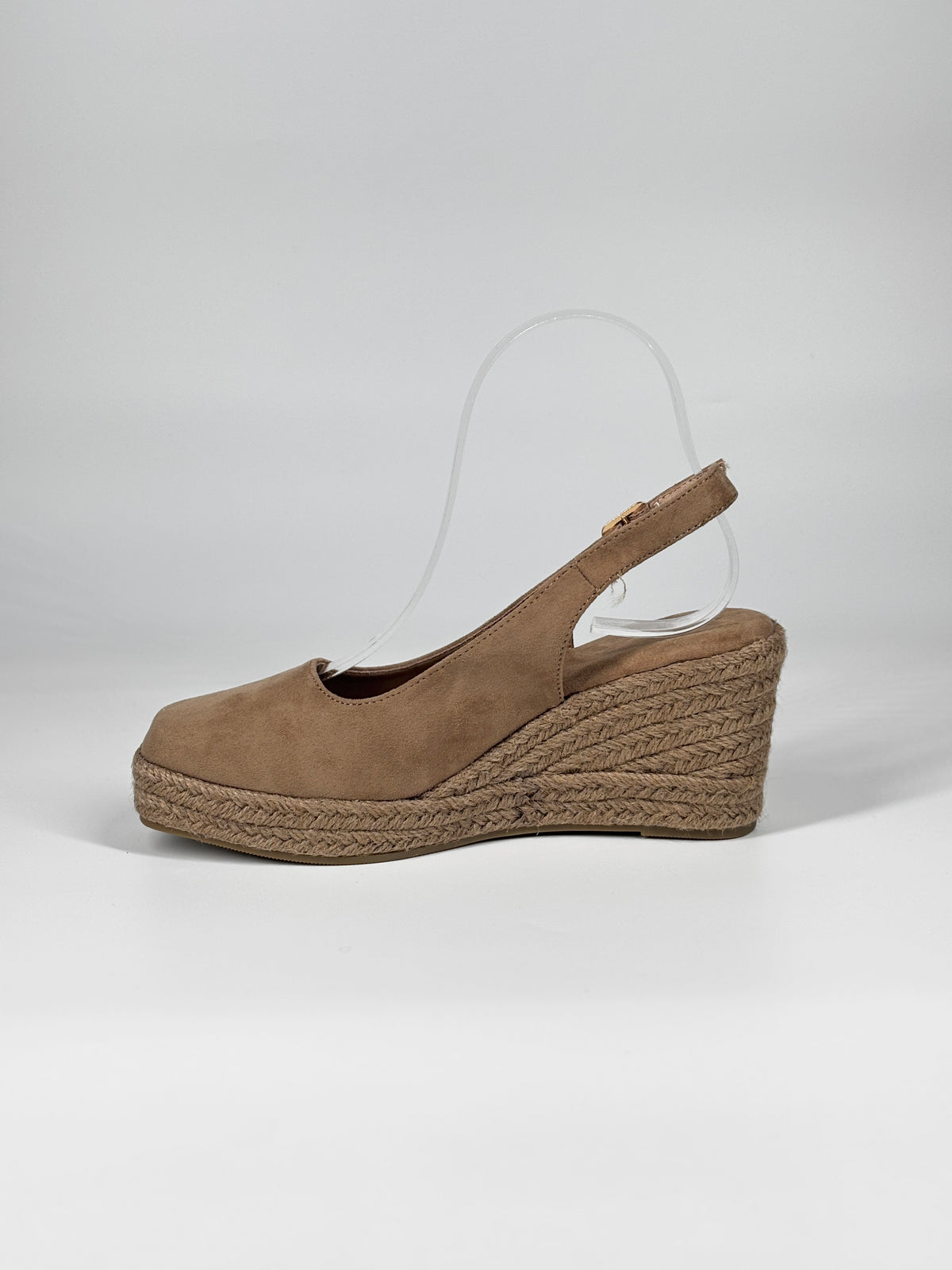 Espadrillas con Zeppa in Suede – Marrone chiaro