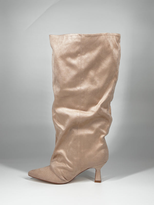 Stivale scamosciato - Champagne