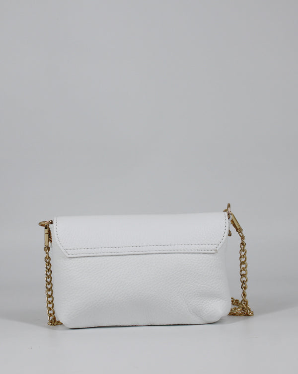 Borsa a Tracolla in Vera Pelle - Bianca