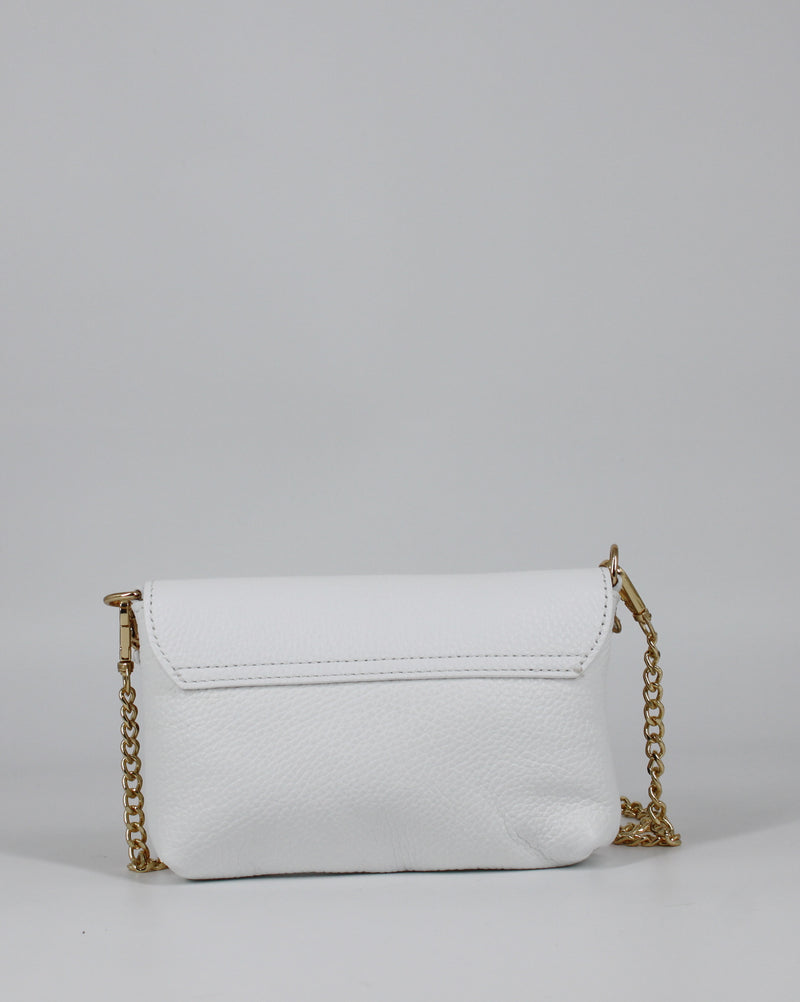 Borsa a Tracolla in Vera Pelle - Bianca