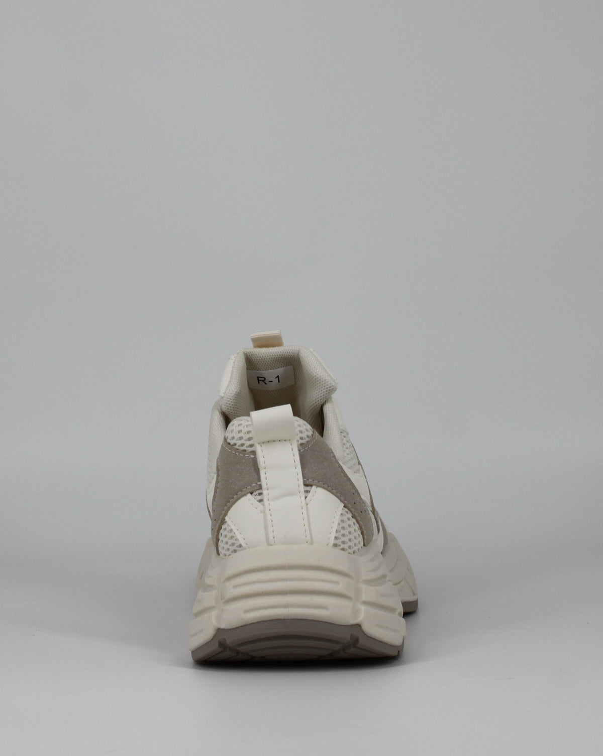 Titolo: Sneakers da Donna in Rete e Camoscio Sintetico - Bianco e Tortora