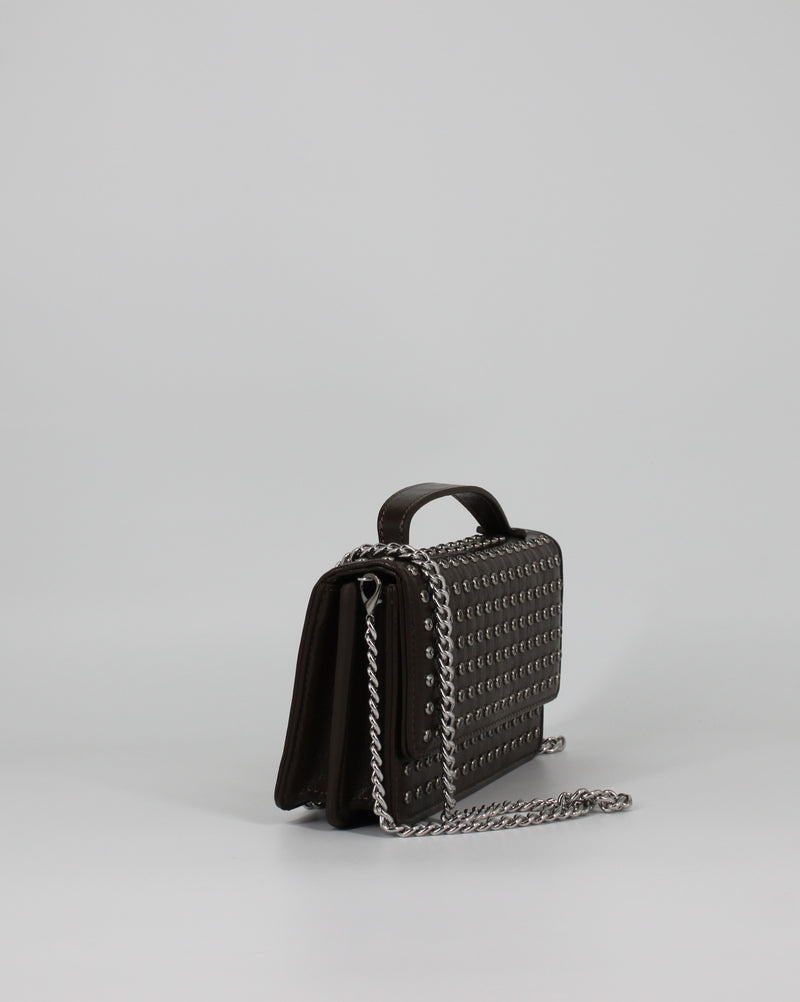Borsa a Tracolla Strass & Catena – Testa di Moro