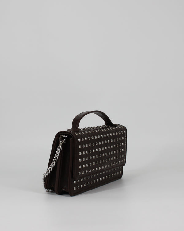 Borsa a Tracolla Strass & Catena – Verde Militare
