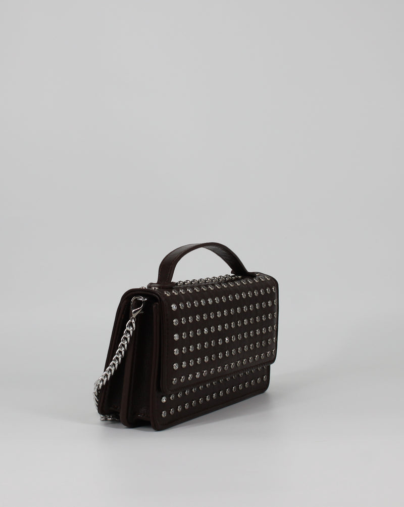 Borsa a Tracolla Strass & Catena – Verde Militare
