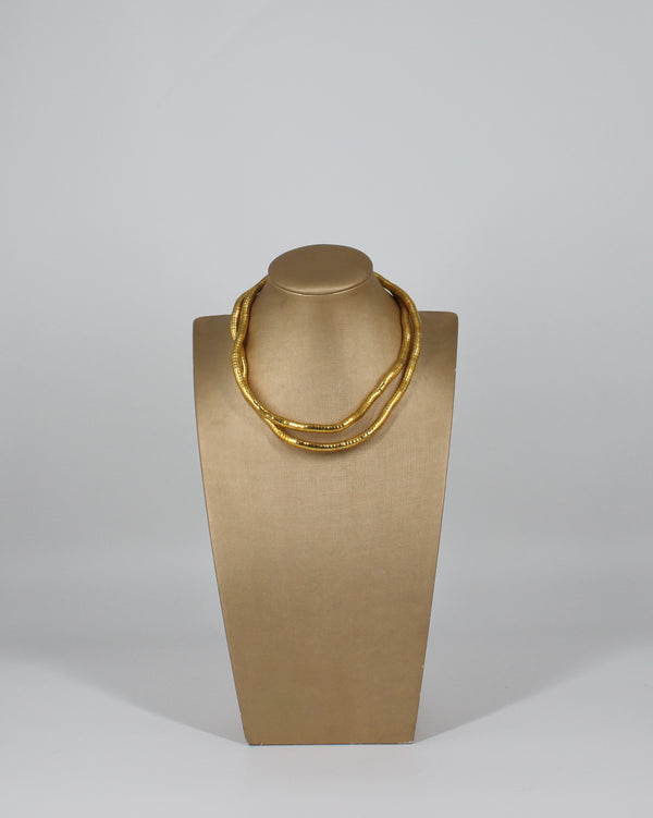 Collana Tubolare Modellabile Dorata, Flessibile e Personalizzabile