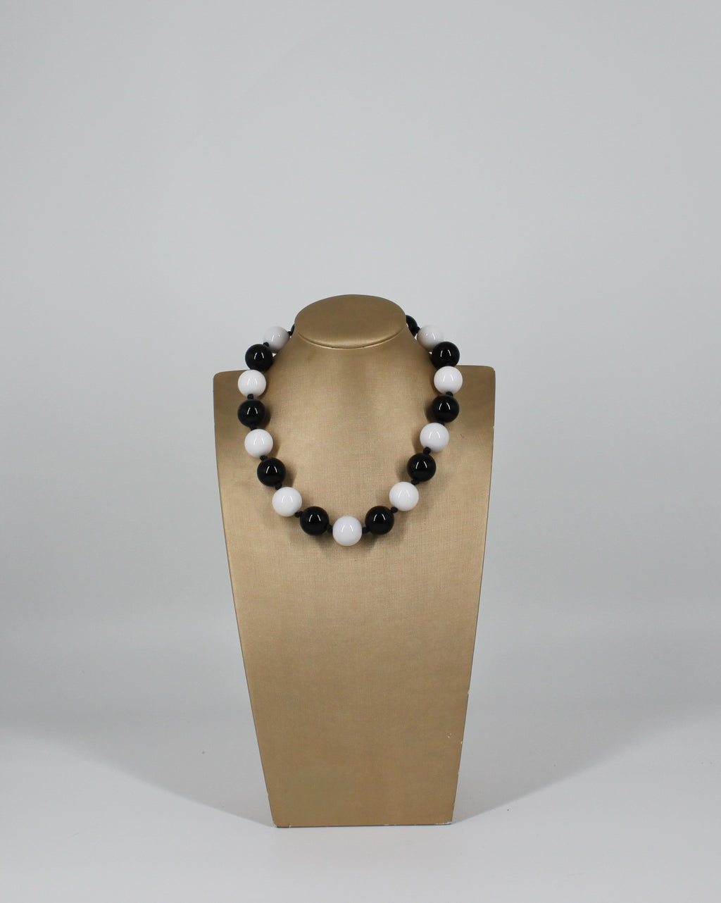 Collana Girocollo a Sfere Bicolor Bianco e Nero