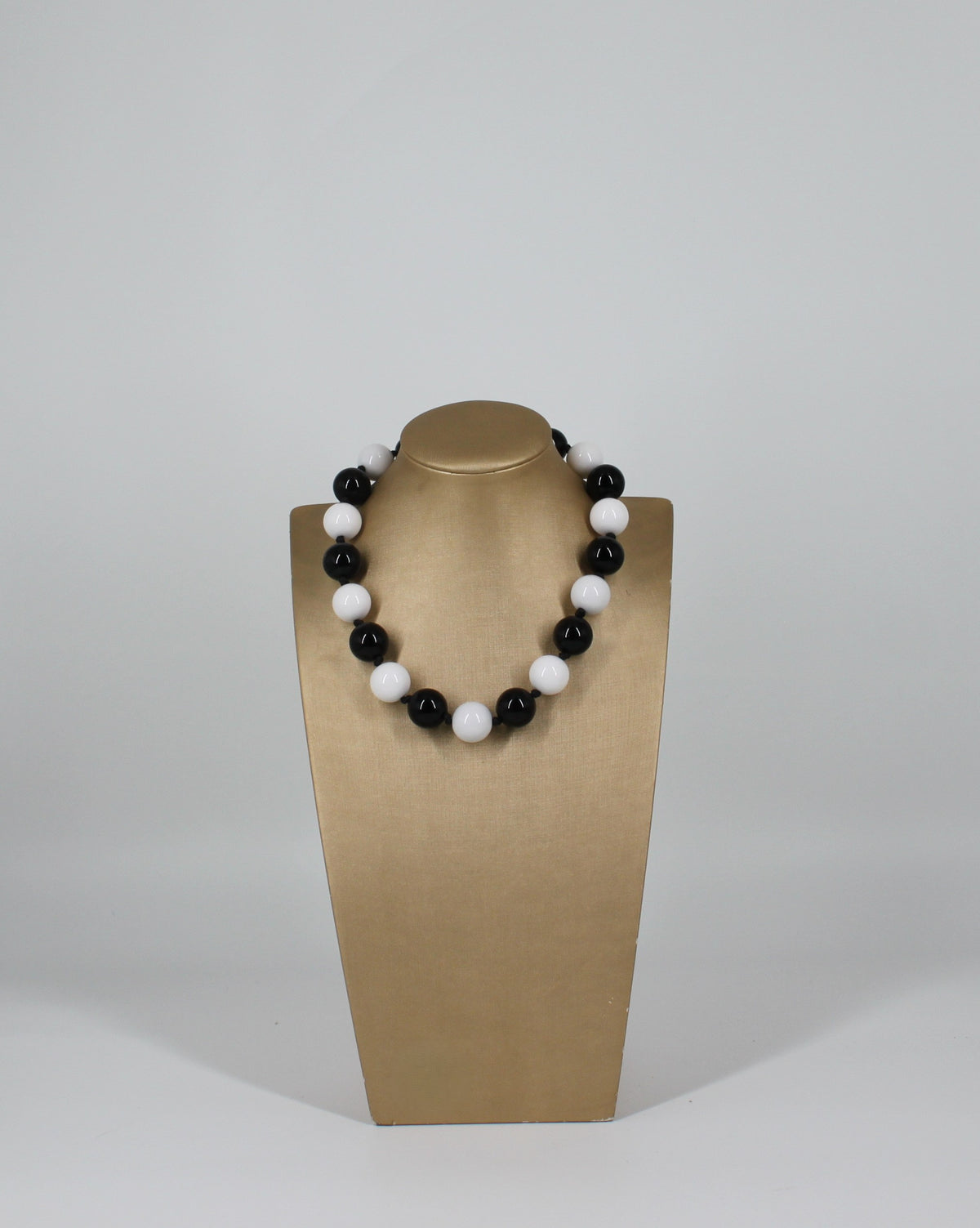 Collana Girocollo a Sfere Bicolor Bianco e Nero
