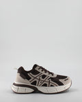 Sneaker Chunky Running Multi-Materiale con Suola Sculpted - Marrone e Beige Khaki