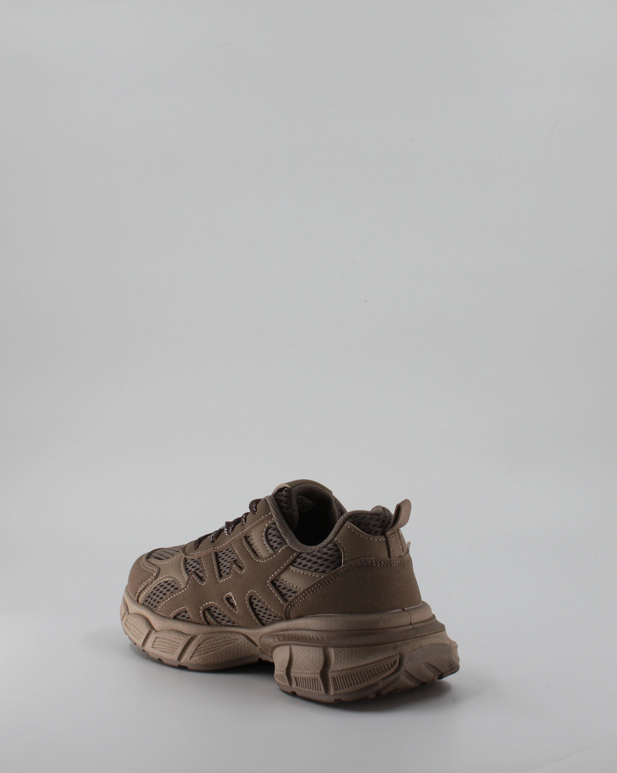Sneaker Chunky Running Multi-Materiale con Suola Sculpted - Marrone
